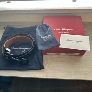 Salvatore Ferragamo Blue and Brown Belt Size 34 Men’s